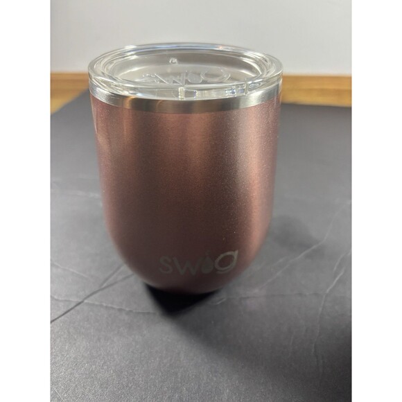 Swig Life Stainless Steel Stemless Wine Cup Shimmer Rose Gold 12oz  NIB Box Wear - Picture 3 of 7